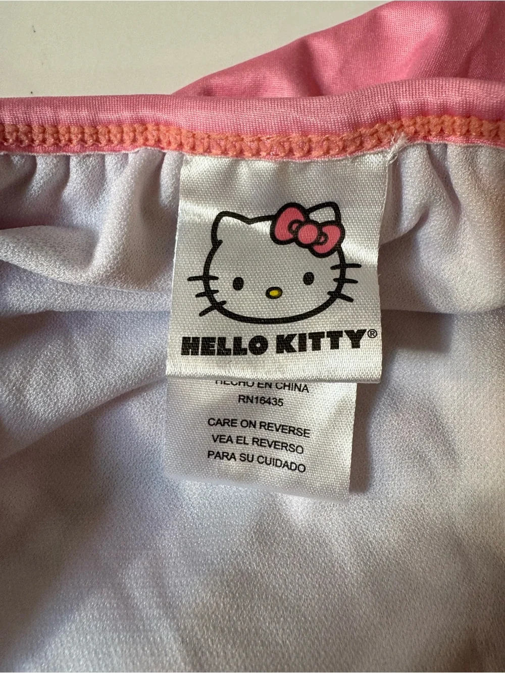 Hello Kitty by Sanrio Pink Floral Ruffle Rashguard Two-Piece Swim Set
